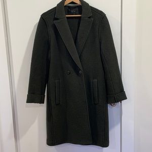J. Crew Boiled Wool Coat (100% wool) dark green